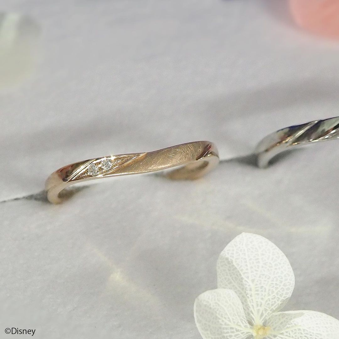 ディズニーラプンツェルの結婚指輪 シャイニングワールド ジュエリーケース入り写真
